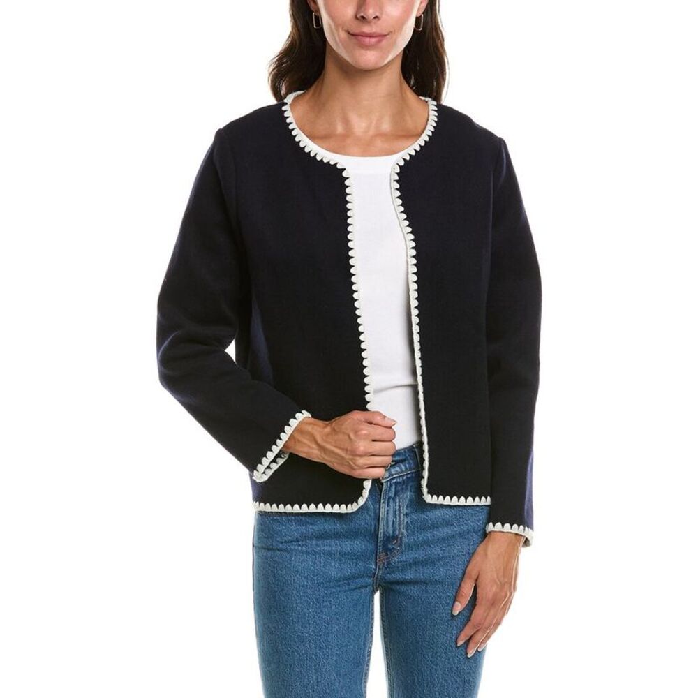 Duffield Lane Womens  Jenny Wool-Blend Jacket, Blue